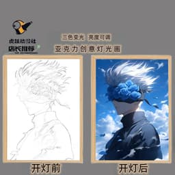 image-Gojo Satoru Jujutsu Kaisen Luminous Decorative Painting Night Light
