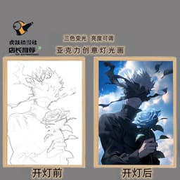 image-Gojo Satoru Jujutsu Kaisen Luminous Decorative Painting Night Light