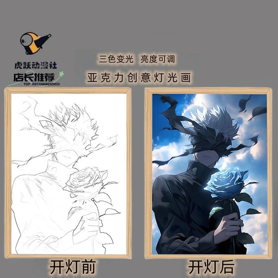 image-Gojo Satoru Jujutsu Kaisen Luminous Decorative Painting Night Light