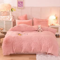 image-Mink Velvet 4-Piece Bedding Set Queen Matcha Green Quilt Cover