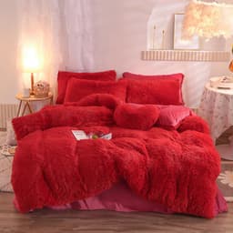 image-Mink Velvet 4-Piece Bedding Set Queen Matcha Green Quilt Cover