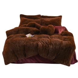 image-Mink Velvet 4-Piece Bedding Set Queen Matcha Green Quilt Cover