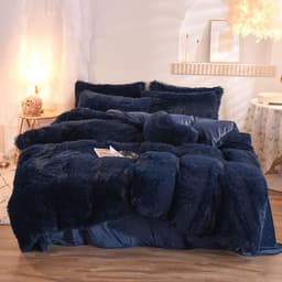 image-Mink Velvet 4-Piece Bedding Set Queen Matcha Green Quilt Cover