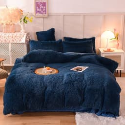 image-Mink Velvet 4-Piece Bedding Set Queen Matcha Green Quilt Cover