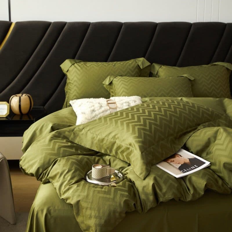image-Love Rain 550T Long Staple Cotton 4-Piece Bedding Set Jacquard