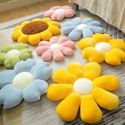 image-Long Pig Plush Daisy Flower Cushion Pillow 68cm Cartoon Kids Room
