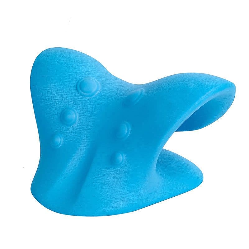 image-Cervical Neck Massage Traction Pillow C-Type EVA 6 Head Massager