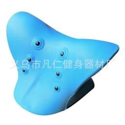 image-Cervical Neck Massage Traction Pillow C-Type EVA 6 Head Massager