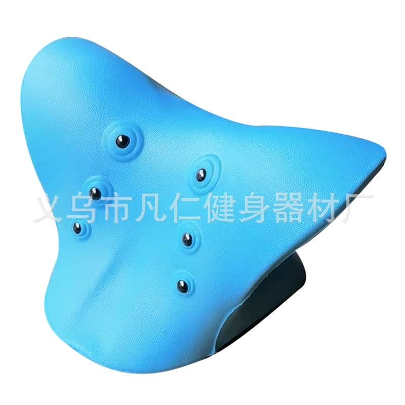 image-Cervical Neck Massage Traction Pillow C-Type EVA 6 Head Massager