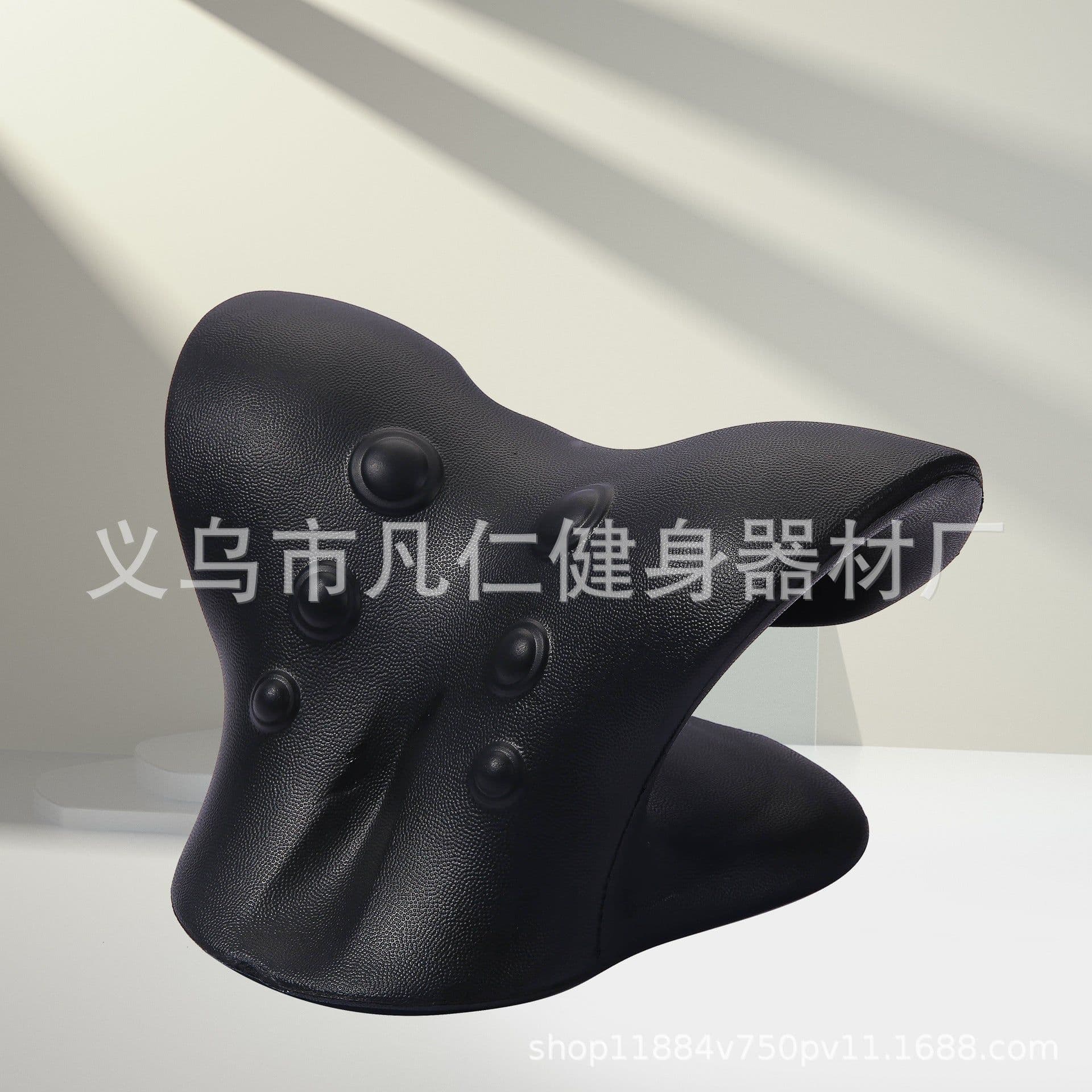 image-Cervical Neck Massage Traction Pillow C-Type EVA 6 Head Massager