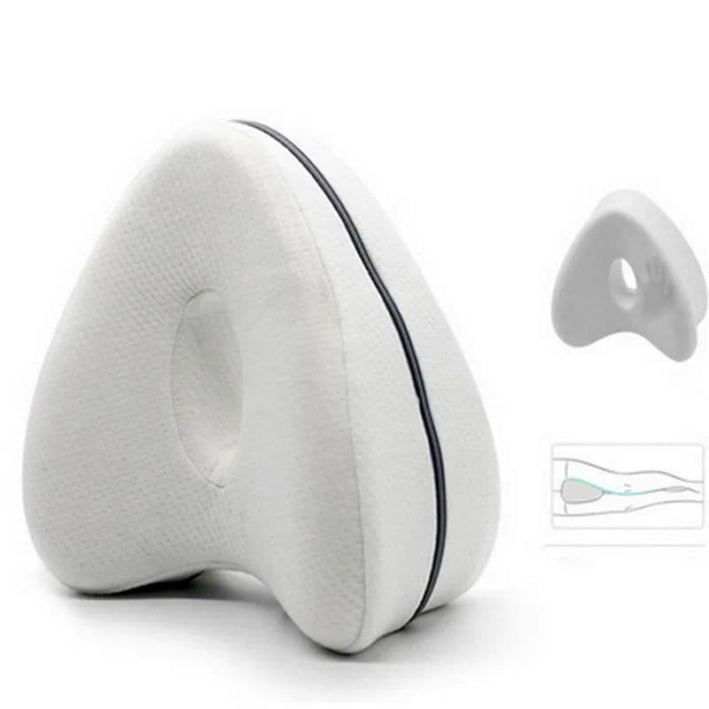 image-Legacy Leg Memory Foam Pillow Heart-Shaped Knee Support Wedge