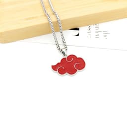 image-Naruto Akatsuki Red Cloud Alloy Pendant Necklace Keychain