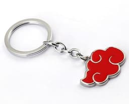 image-Naruto Akatsuki Red Cloud Alloy Pendant Necklace Keychain