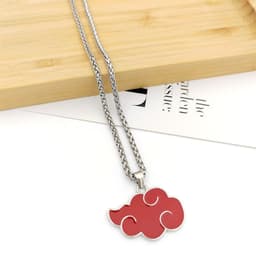 image-Naruto Akatsuki Red Cloud Alloy Pendant Necklace Keychain