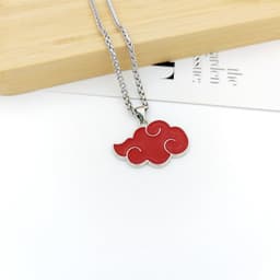 image-Naruto Akatsuki Red Cloud Alloy Pendant Necklace Keychain