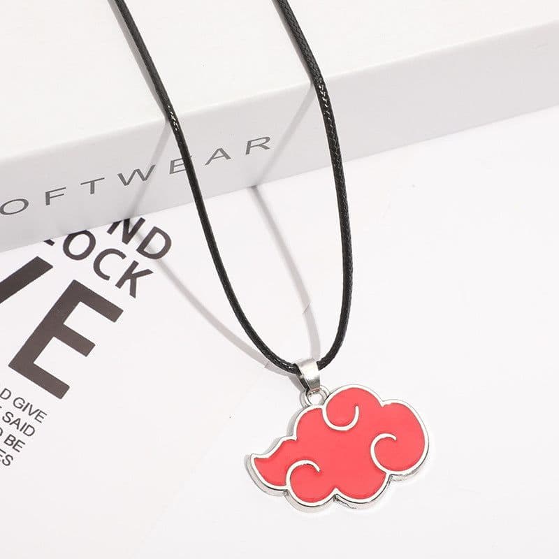 image-Naruto Akatsuki Red Cloud Alloy Pendant Necklace Keychain