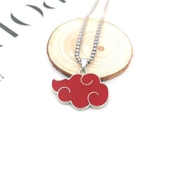 image-Naruto Akatsuki Red Cloud Alloy Pendant Necklace Keychain