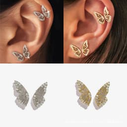 image-Diamond Butterfly Earrings