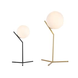 image-Nordic Modern Table Lamp E27 Black Glass Shade 12W