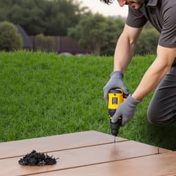 image-VEVOR 250PCS Hidden Deck Fasteners for Composite Decking Board, Universal Composite T Clips & Plastic Hidden Fasteners with Metal Screws,Polypropylene PP Clips Works with 0.26 inch Gaps, Black