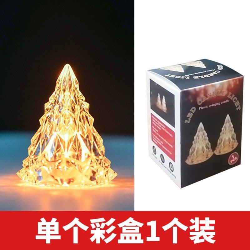 image-LED Acrylic Christmas Tree Night Light Decorative Mood Lamp