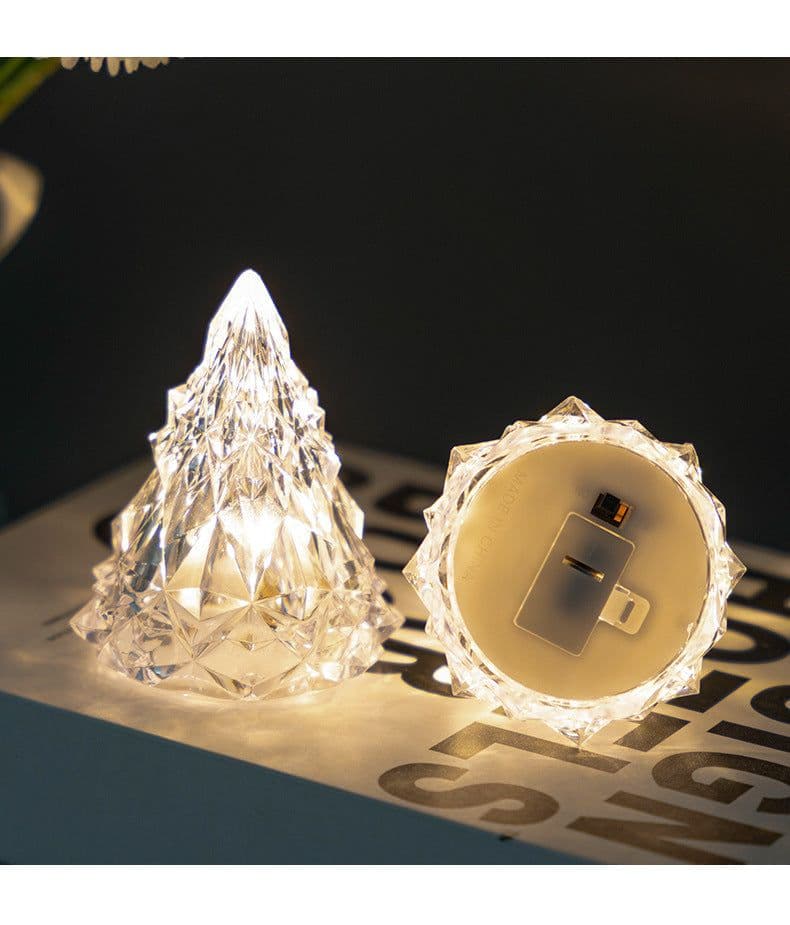 image-LED Acrylic Christmas Tree Night Light Decorative Mood Lamp