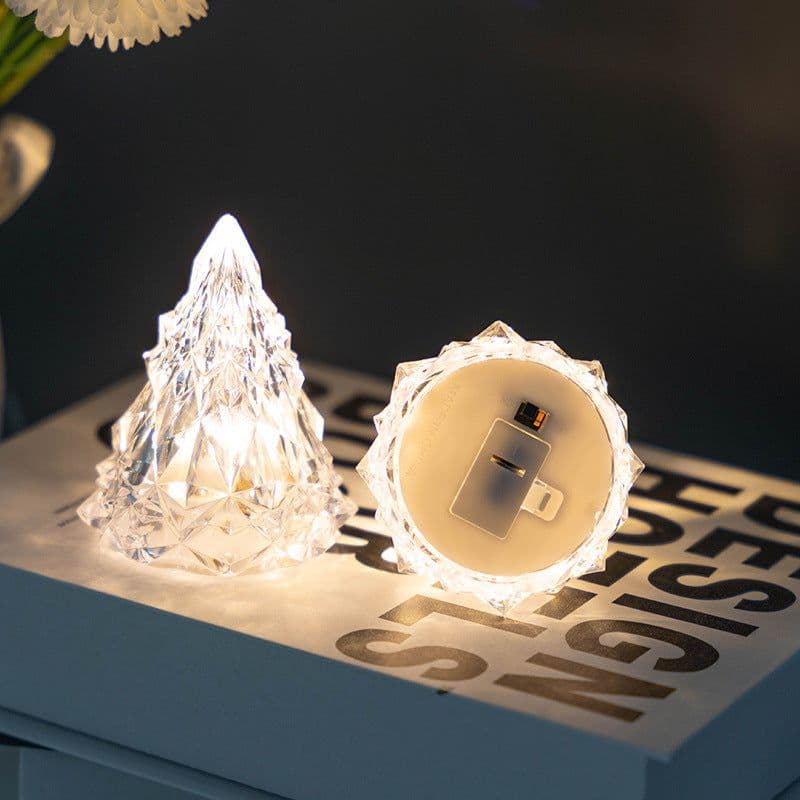 image-LED Acrylic Christmas Tree Night Light Decorative Mood Lamp