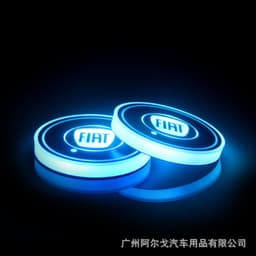 image-LED Car Cup Holder Coaster with Colorful Light Acrylic