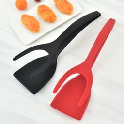 image-Nylon Pancake Spatula Egg Turner 2-in-1 Kitchen Tool