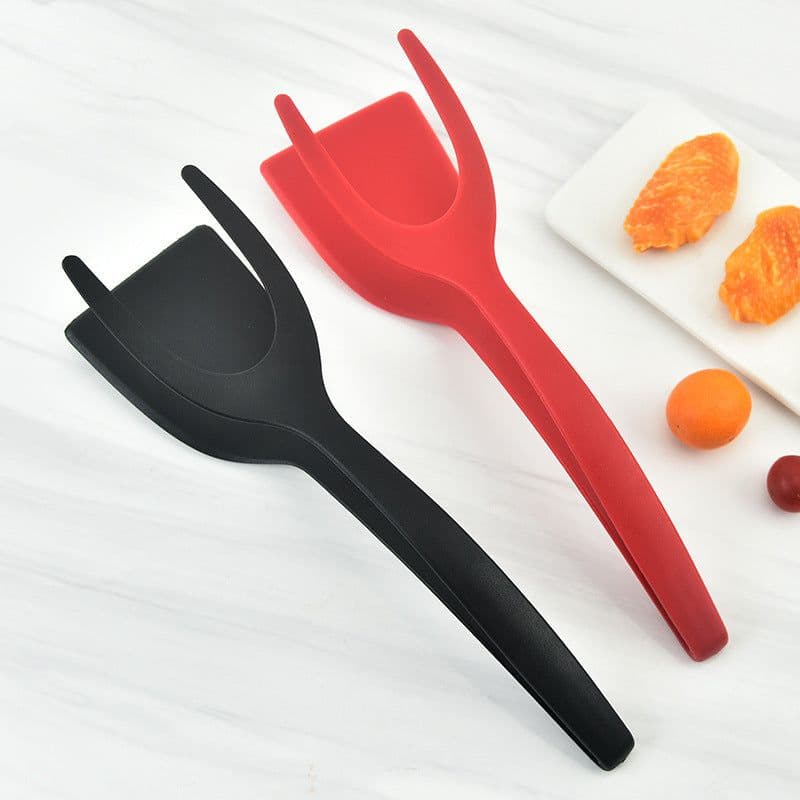 image-Nylon Pancake Spatula Egg Turner 2-in-1 Kitchen Tool