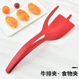image-Nylon Pancake Spatula Egg Turner 2-in-1 Kitchen Tool