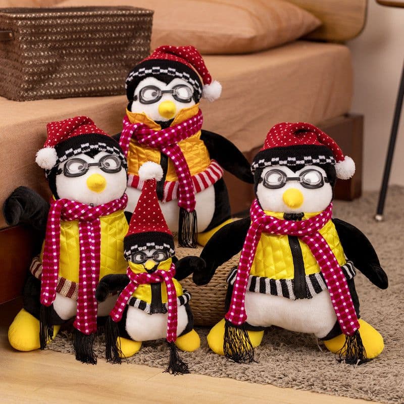 image-Friends Hugsy Penguin Plush Toy Doll 25cm Orange Vest