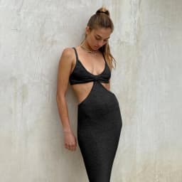 image-25477P Backless Sling Dress Hollow Out Long Elegant Sexy Dress