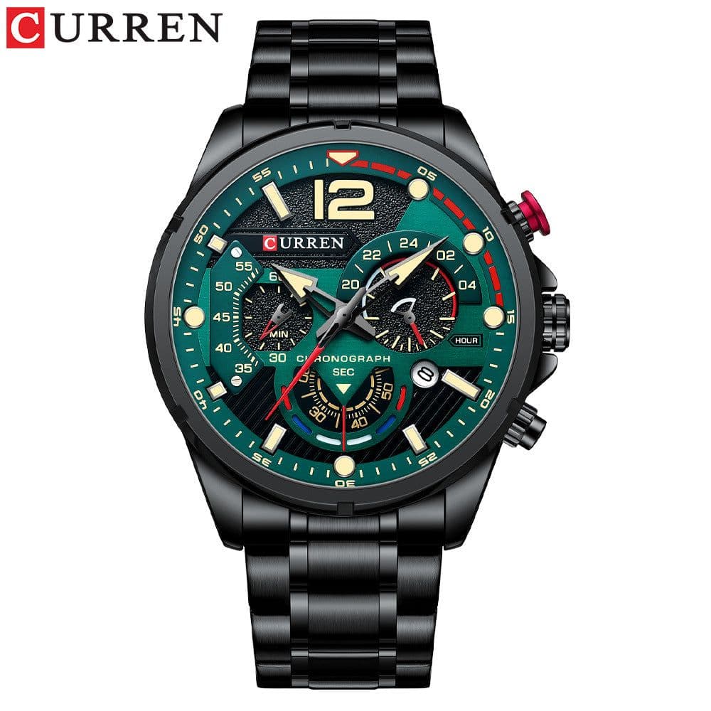 image-Curren 8395 Men's Quartz Watch Stainless Steel Sports Watch