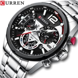 image-Curren 8395 Men's Quartz Watch Stainless Steel Sports Watch