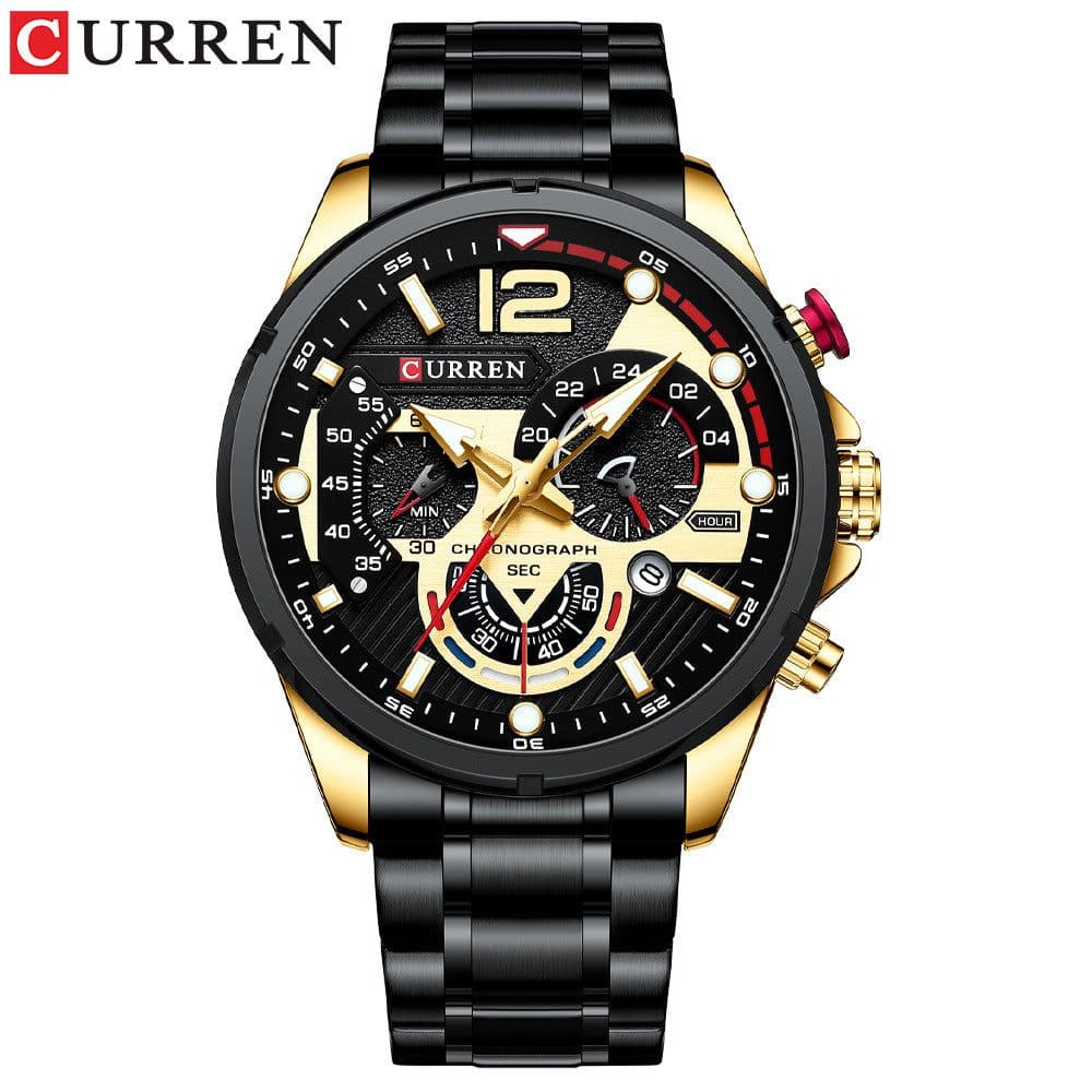 image-Curren 8395 Men's Quartz Watch Stainless Steel Sports Watch