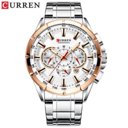 image-Curren 8363 Men's Quartz Watch Steel Band Business Calendar 48mm