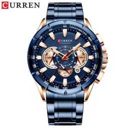 image-Curren 8363 Men's Quartz Watch Steel Band Business Calendar 48mm