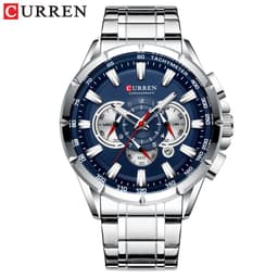image-Curren 8363 Men's Quartz Watch Steel Band Business Calendar 48mm