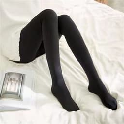 image-Women's Thick Fleece Lined Leggings High Waist Winter Tights