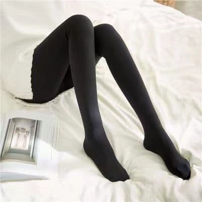 image-Women's Thick Fleece Lined Leggings High Waist Winter Tights
