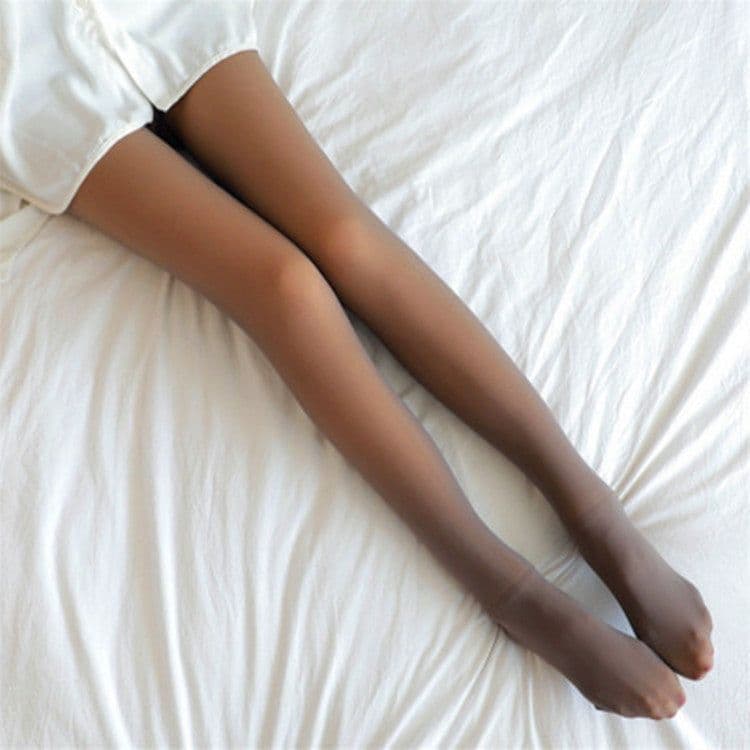 image-Women's Thick Fleece Lined Leggings High Waist Winter Tights
