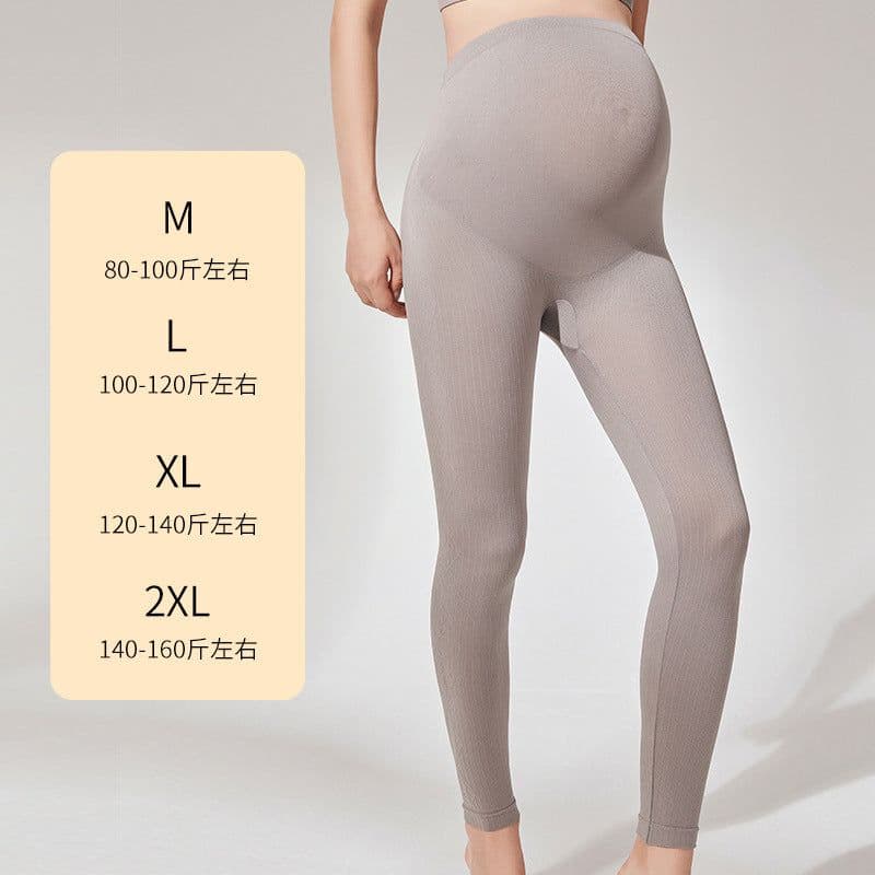 image-ENJOY PREG Maternity Leggings High Waist Belly Support Capri