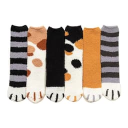 image-Coral Fleece Cat Claw Sleep Socks Mid-Tube Cartoon Winter Warm