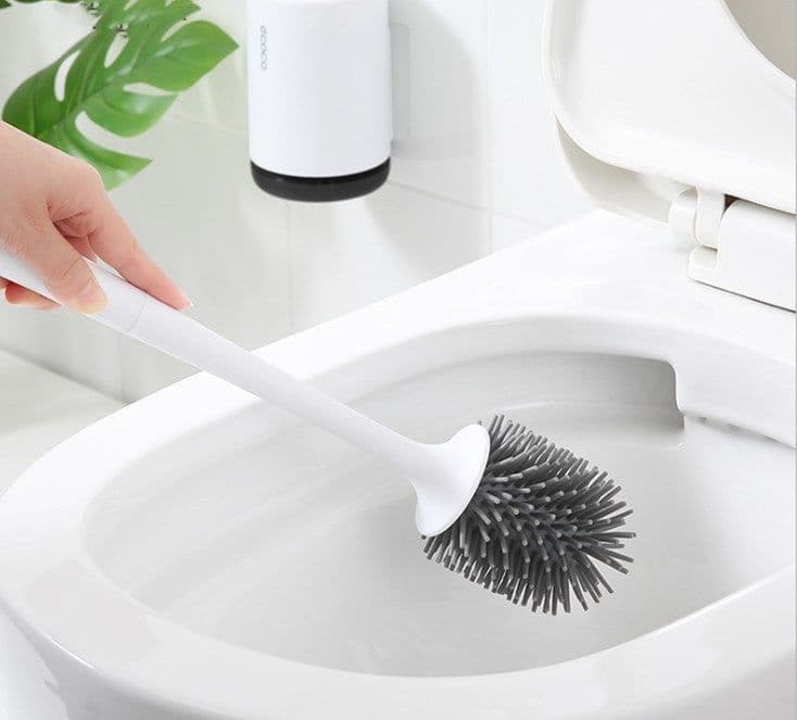 image-Non-stick Hair Soft Plastic Brush Head Toilet