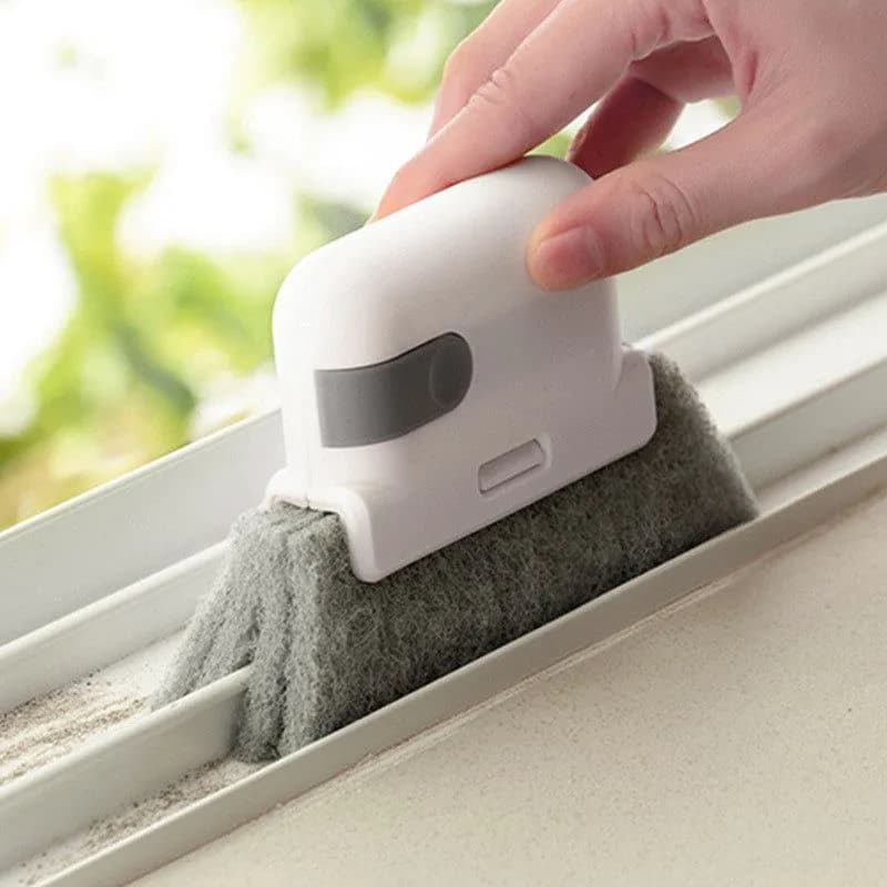 image-Window Groove Cleaning Brush with Scouring Pad Gap Tool