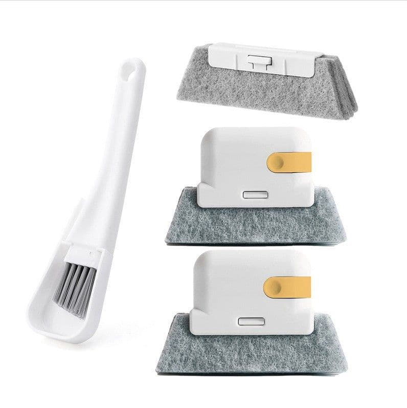 image-Window Groove Cleaning Brush with Scouring Pad Gap Tool