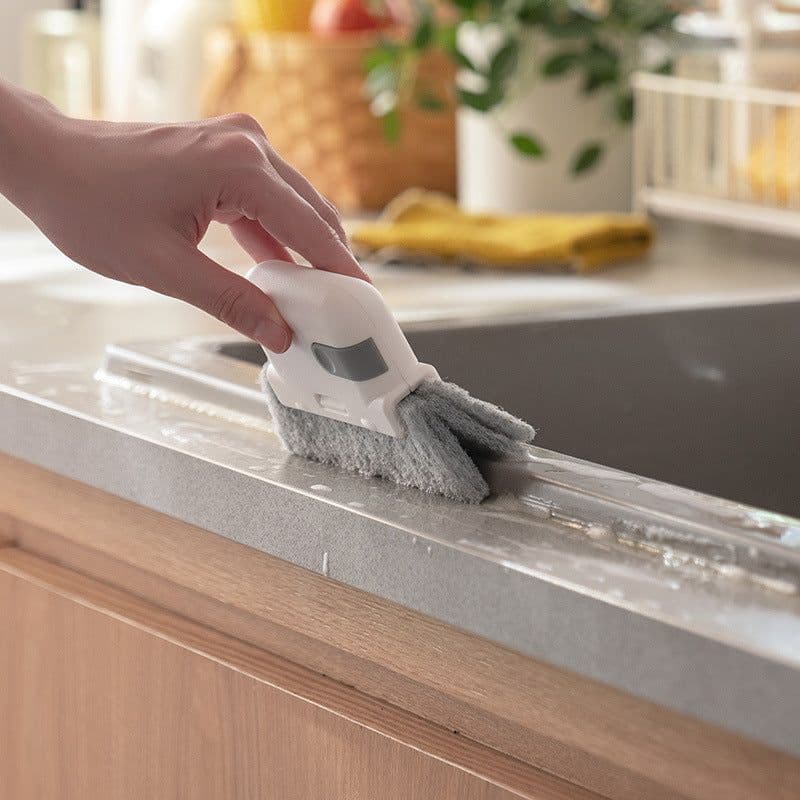 image-Window Groove Cleaning Brush with Scouring Pad Gap Tool