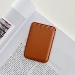 image-MagSafe Leather Card Holder for iPhone 12 13 Magnetic Wallet
