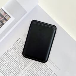 image-MagSafe Leather Card Holder for iPhone 12 13 Magnetic Wallet